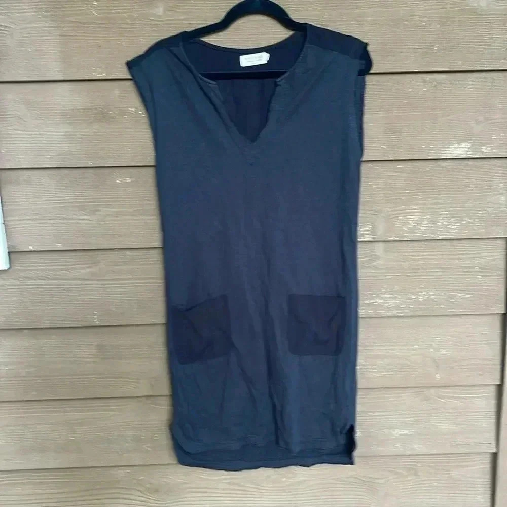 Velvet by Graham & Spencer black cotton tunic dress size XS